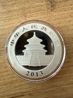 1 oz Čínska Panda 2013 strieborná minca - 2