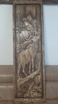 Drevený obraz130×40cm Poľovnicke motivy m - 2