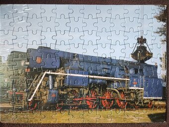 Železničné puzzle - parné mašinky - 2