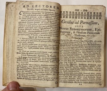 (slovník) Gradus Ad Parnassum, 1729, Trnava - 2