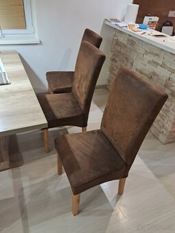 Jedalenske stolicky hnede 6ks. - 2