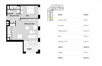 NOVOSTAVBA, 2 IZBOVÝ BYT 62 M2, LODŽIA, KARPATSKÁ, POPRAD - 2