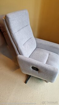 Relaxačné polohovatelné otočné kreslo - 2