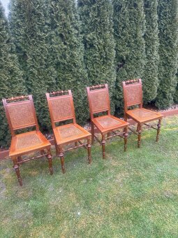 starožitné jedálenské stoličky 4ks - 2