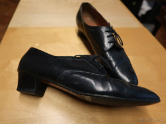 Dámske kožené topánky modré - 2