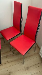 Stoličky červené 4ks - 2