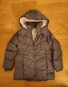 Zimný dievčenský kabáť/bunda  5-6 rokov - 2