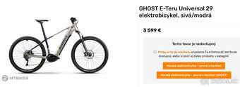GHOST E-Teru 29 elektrokolo Bosch Smart system 750Wh - 2