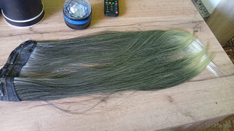 Clip in pás OMBRE,popolava blond-ombre 50 cm - 2