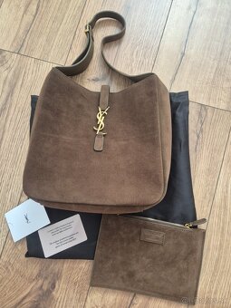 Nová luxusná kabelka brúsená koža Yves Saint Laurent olive - 2