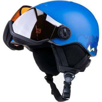 Lyžiarska prilba Salomon Grom visor pop blue mat M - 2