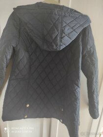 DKNY NY modrá bunda s kapucňou, veľkosť S - 2