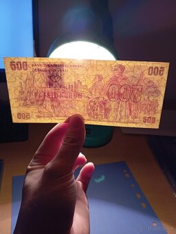 Predám bankovku 500kčs 1973 slovenský kolok - 2