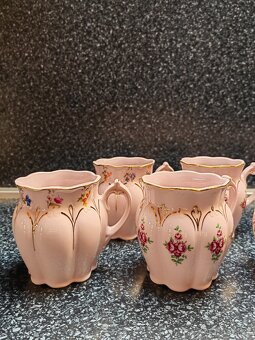 Ružový porcelán - poháre - 2
