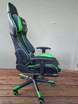 vidaXL Otočná herná stolička zelená - 2