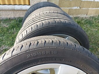 Alu disky 16" 5x 112 + letné pneu Continental - 2
