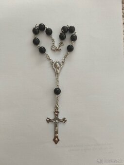 Ruženec na zapínanie (napr. do auta) - čierny - 2