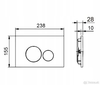 Tlačidlo Geberit Sigma čierne - 2