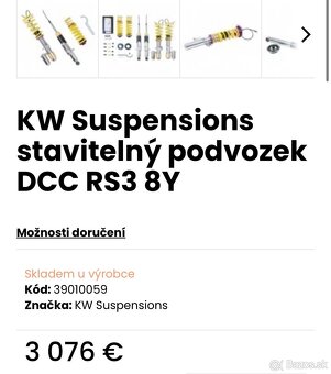 KW DCC AUDI RS3 8Y NOVÉ NEROZBALENO  - 2
