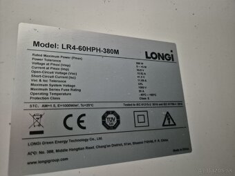 Fotovolticke panely Longi 380w - 2