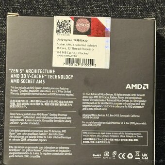 Nový procesor AMD Ryzen 9 9950X3D se zárukou - 2