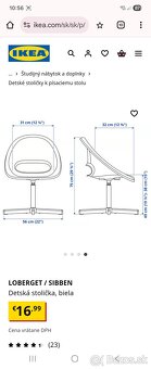Detska otočná stolicka k písacieho stolu IKEA - 2