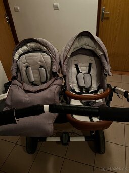 Kočík pre dvojičky Dalga - 2