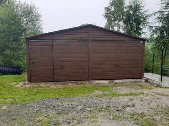 Plechová garáž 6x6m. - 2