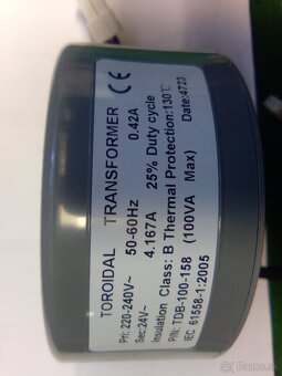 Predám toroidný transformátor 220V/24V /4,16A  -100W - 2