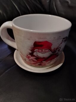 Kvetináč s vianočným motívom. - 2