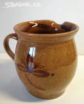 Starý keramický džbáneček Krásná jizba - 2