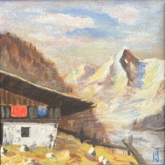 Obraz chata a hory - 2