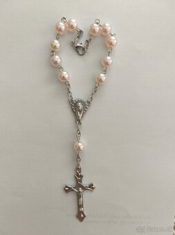 Ruženec na zapínanie (napr. do auta) - ružový - 2