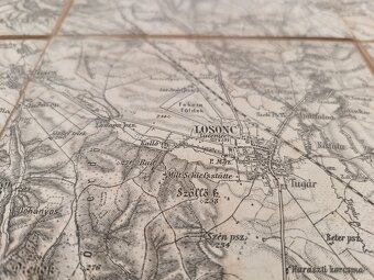 vojenská mapa Lučenec - Losonc 1880 Rakúsko Uhorsko - 2