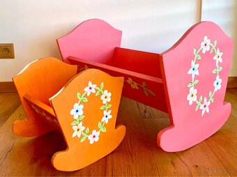 Staré dřevěné kolébky 2 kusy - 2