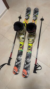 Detské freestyle lyže 125cm komplet set - 2