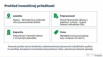 Stavebný pozemok 8900 m2 pre Developera - Myjava Jablonská - 2