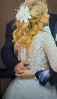 Romantické svadobné šaty veľ.40 - 2