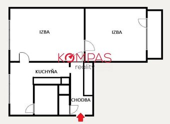 PRIESTRANNÝ 2 IZBOVÝ BYT S BALKÓNOM - SÍDLISKO ZÁPAD - 2