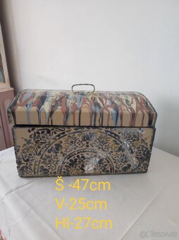 Retro drevená truhlica a Stolík - 2