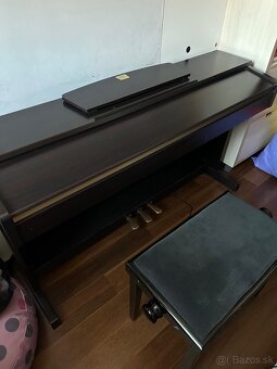 Tmavohnedý digitálny klavír YAMAHA Clavinova + stolička - 2