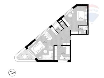 SKOLAUDOVANÉ 3 izbový apartmán A8 s dvomi kúpeľňami a balkó - 2