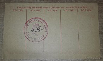 Legitimácia člena spolku ČSČK z roku 1924 - 2