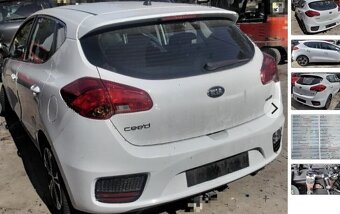 KIA CEED 2016 predám DVERE, ZADNÝ NÁRAZNÍK a iné - 2