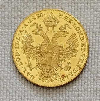 Zlatý dukát Ferdinanda I. (V.) Dobrotivého, 1837A, vzácny - 2