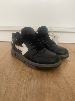 OFF-WHITE OUT OF OFFICE OOO LOW TOPS BLACK GRAY WHITE SS22 - 2