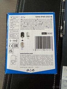 Bodové svetlo KANLUX SANI čierne IP44 (NOVÉ) + GU10 6W - 2