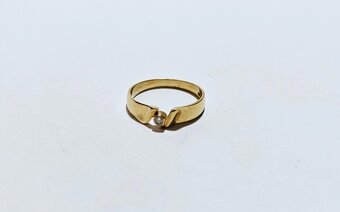 14k zlatý prsteň 0,04ct ✨✨✨ - 2