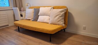 Ikea nyhamn rozkladacia pohovka s pérovými vankúšmi - 2