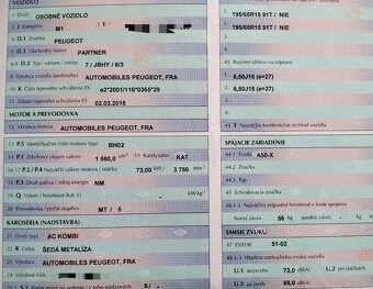 PEUGEOT PARTNER 1.6 HDI 2016 Predám MOTOR BH02 TRYSKY 044511 - 2